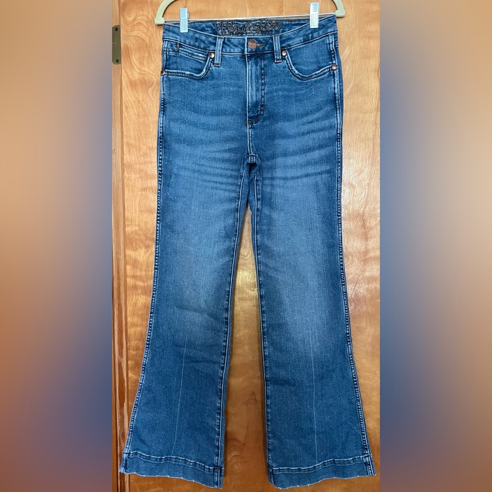 Wrangler Women's Retro High Rise Trouser Green Jean Bailey - Picture 4 of 6